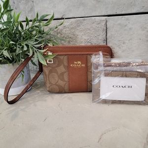 Coach Wristlet and Card case, Tan